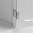 Pemberly Row Farmhouse Engineered Wood Corner White Kitchen Cabinet