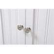 Pemberly Row Farmhouse Engineered Wood Corner White Kitchen Cabinet