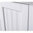Pemberly Row Farmhouse Engineered Wood Corner White Kitchen Cabinet