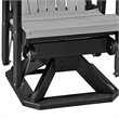 Pemberly Row Resin Fan Back Swivel Glider in Light Gray/Black