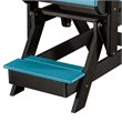 Pemberly Row Resin Fan Back Balcony Glider in Aruba Blue/Black