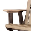 Pemberly Row Resin Fan Back Balcony Glider in Cedar/Tudor Brown