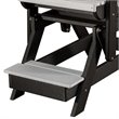 Pemberly Row Resin Fan Back Balcony Glider in Light Gray/Black