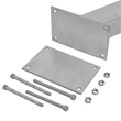 Pemberly Row Durable Bow Support Boat Trailer Winch Stand in Silver