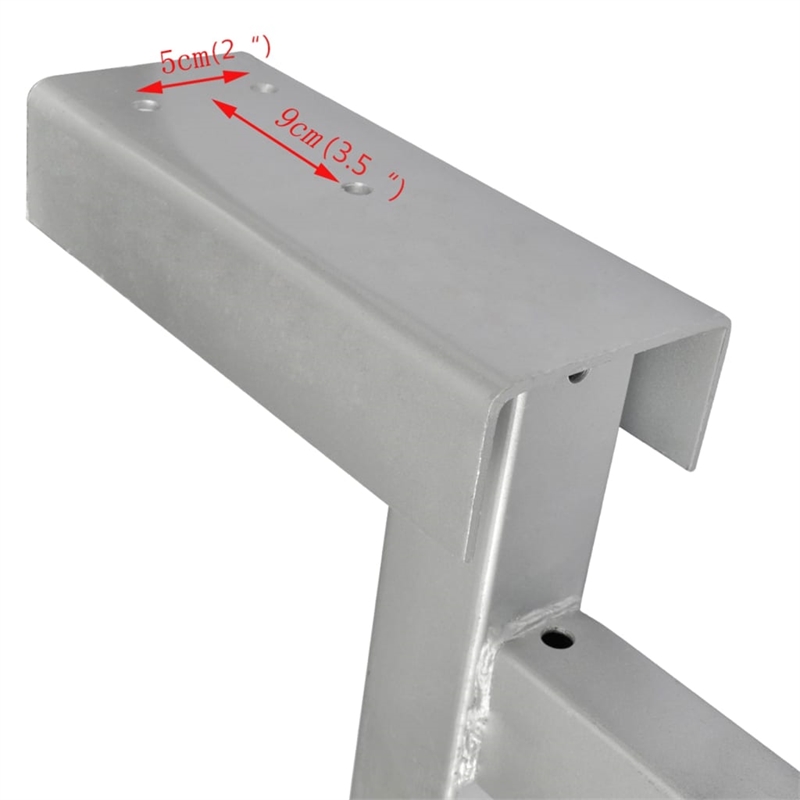 Pemberly Row Durable Bow Support Boat Trailer Winch Stand in Silver
