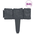 Pemberly Row Durable and Decorative 41PCs Stone Look Plastic Lawn Fence