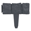Pemberly Row Durable and Decorative 41PCs Stone Look Plastic Lawn Fence