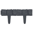 Pemberly Row Durable and Decorative 41PCs Stone Look Plastic Lawn Fence