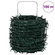 Pemberly Row Durable 328.1ft Barbed Entanglement Wire Roll in Green