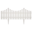 Pemberly Row Durable 17 pcs 32.8 ft Lawn Divider in White Finish