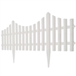 Pemberly Row Durable 17 pcs 32.8 ft Lawn Divider in White Finish