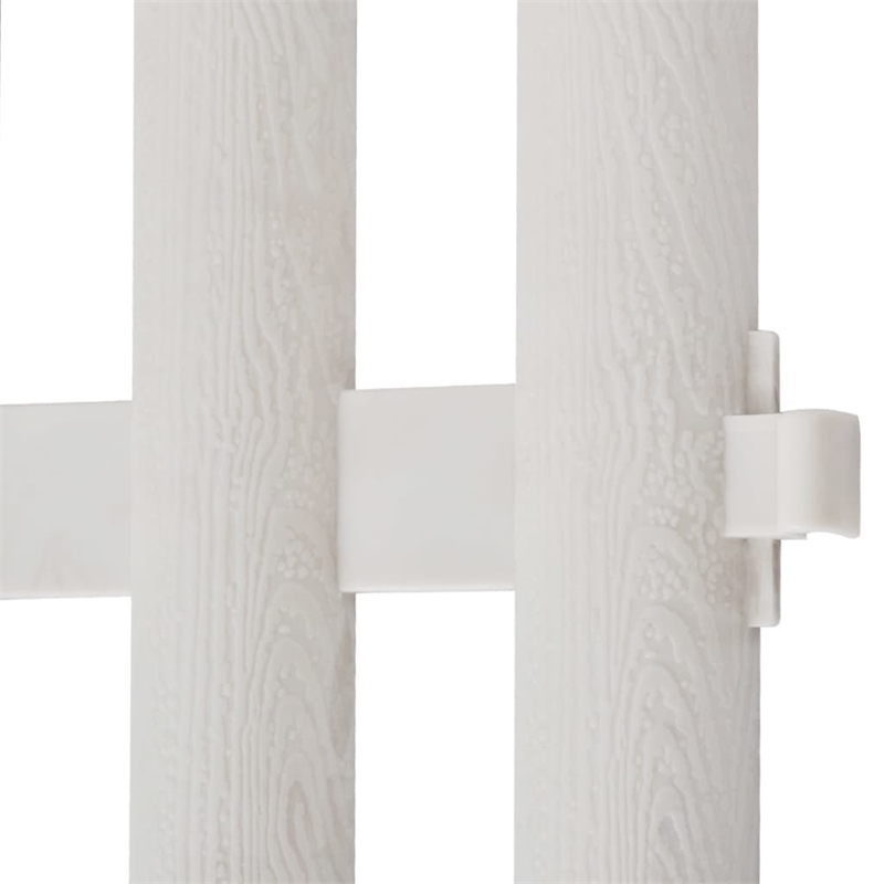 Pemberly Row Durable 17 pcs 32.8 ft Lawn Divider in White Finish