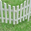 Pemberly Row Durable 17 pcs 32.8 ft Lawn Divider in White Finish