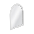 Pemberly Row Contemporary Arched Wall Mirror in Glossy White