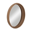 Pemberly Row Modern Boho Wall Mirror with Layered Wood Frame in Natural