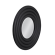 Pemberly Row Contemporary Round Aesthetic Wall Mirror in Matte Black