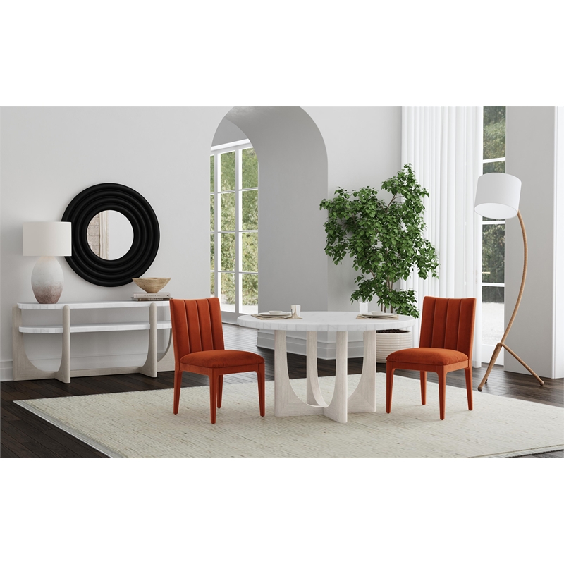 Pemberly Row Contemporary Round Aesthetic Wall Mirror in Matte Black