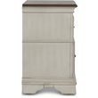 Pemberley Row Solid Wood Antique White Nightstand Rectangular Velvet Lined Drawers 28