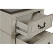 Pemberley Row Solid Wood Antique White Nightstand Rectangular Velvet Lined Drawers 28