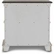 Pemberley Row Solid Wood Antique White Nightstand Rectangular Velvet Lined Drawers 28