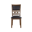 Pemberly Row Contemporary Faux Leather Dining Chair in Brown (Set of 2)