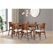 Pemberly Row 7-piece Mid-Century Modern Wood Dining Set in Walnut