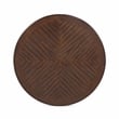Pemberly Row Modern 5-Piece Round Wood & Fabric Counter Set in Cherry