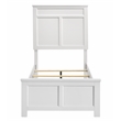 Pemberly Row Contemporary Traditional Wood Twin Bed in White