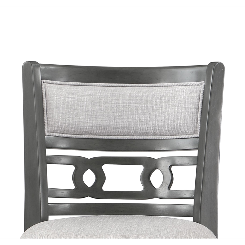 Pemberley Row Rubberwood Gray Bar Stool Rectangular Comfortable 43.5