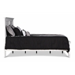 Pemberly Row Contemporary Wood King Size Panel Bed in White Finish