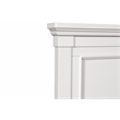 Pemberly Row Contemporary Wood King Size Panel Bed in White Finish