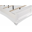 Pemberly Row Contemporary Wood King Size Panel Bed in White Finish