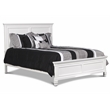 Pemberly Row Contemporary Wood King Size Panel Bed in White Finish