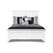 Pemberly Row Contemporary Solid Wood Full Bed in White Finish