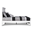 Pemberly Row Contemporary Solid Wood Full Bed in White Finish