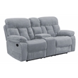 Pemberly Row Modern Polyester Fabric Console Loveseat in Stone