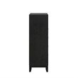 Pemberly Row Contemporary 5-Drawer Solid Wood Chest in Black