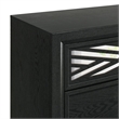 Pemberly Row Contemporary 5-Drawer Solid Wood Chest in Black