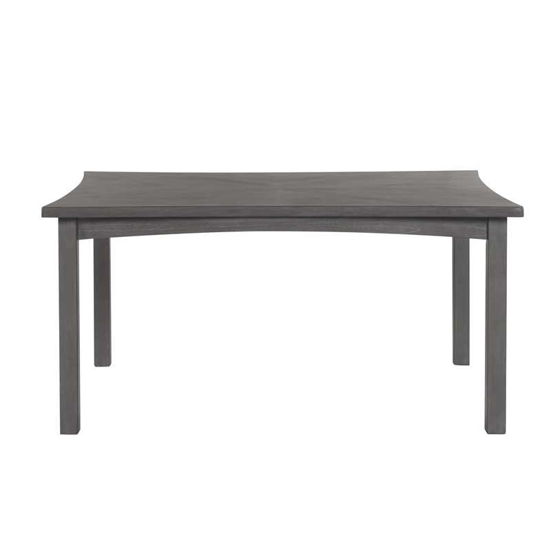 Pemberly Row Transitional 5-Piece Solid Wood Dining Set in Gray
