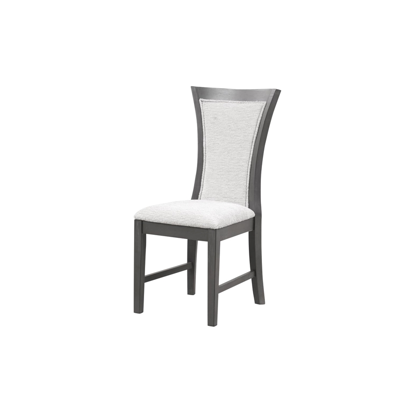 Pemberly Row Transitional 5-Piece Solid Wood Dining Set in Gray
