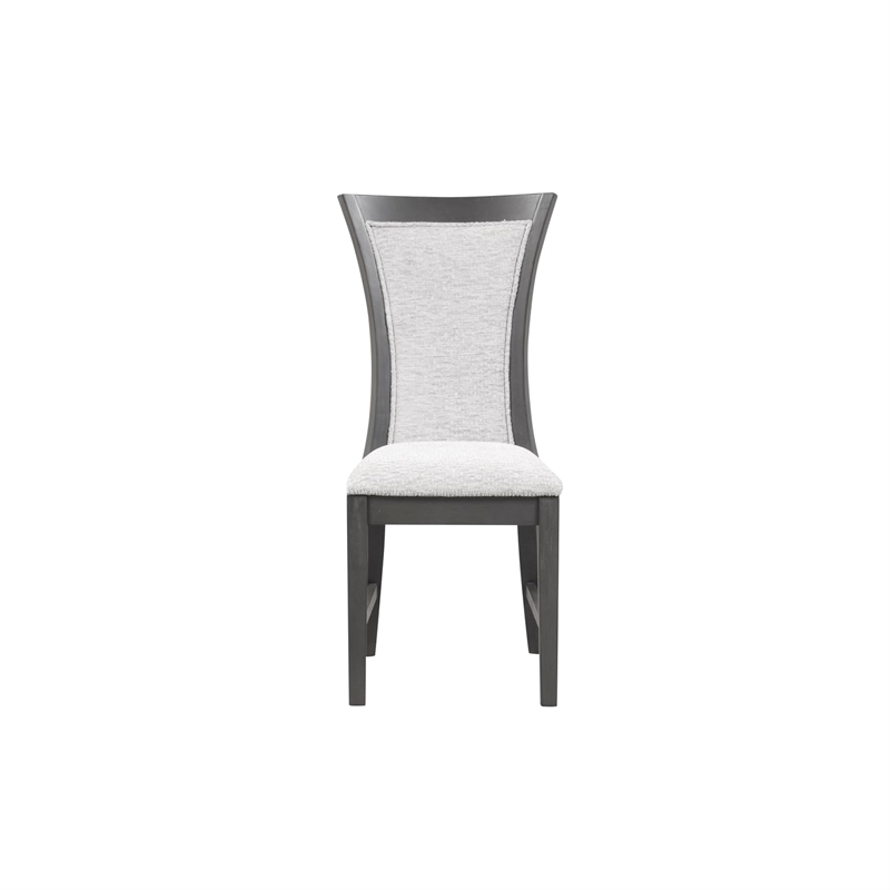 Pemberly Row Transitional 5-Piece Solid Wood Dining Set in Gray