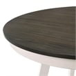 Pemberly Row Traditional Solid Wood Round Dining Table in White/Brown