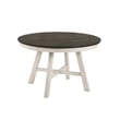 Pemberly Row Traditional Solid Wood Round Dining Table in White/Brown