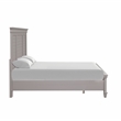 Pemberly Row Transitional Solid Wood California King Panel Bed in Gray