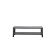 Pemberly Row Contemporary Metal Patio Coffee Table in Gray Finish