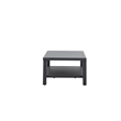 Pemberly Row Contemporary Metal Patio Coffee Table in Gray Finish