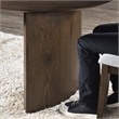 Pemberly Row Contemporary Wood Oval Dining Table in Dark Walnut