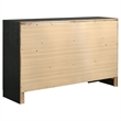 Pemberly Row Contemporary Wood Dresser with 7-Drawer in Black