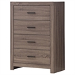 Pemberly Row Farmhouse Wood Chest with English Dovetail 4-Drawer in Barrel Oak