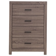 Pemberly Row Farmhouse Wood Chest with English Dovetail 4-Drawer in Barrel Oak